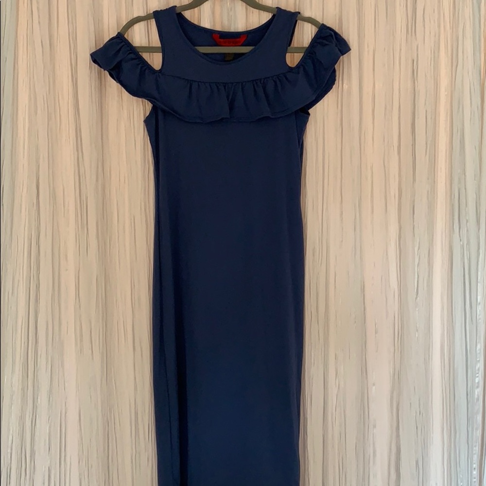 Fitted baby blue dress